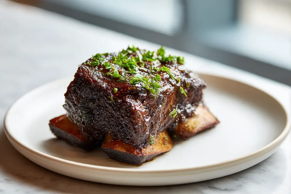 Een heerlijk gerecht van runderrib bereid in de airfryer.