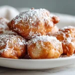 Heerlijke appelbeignets gebakken in de airfryer.