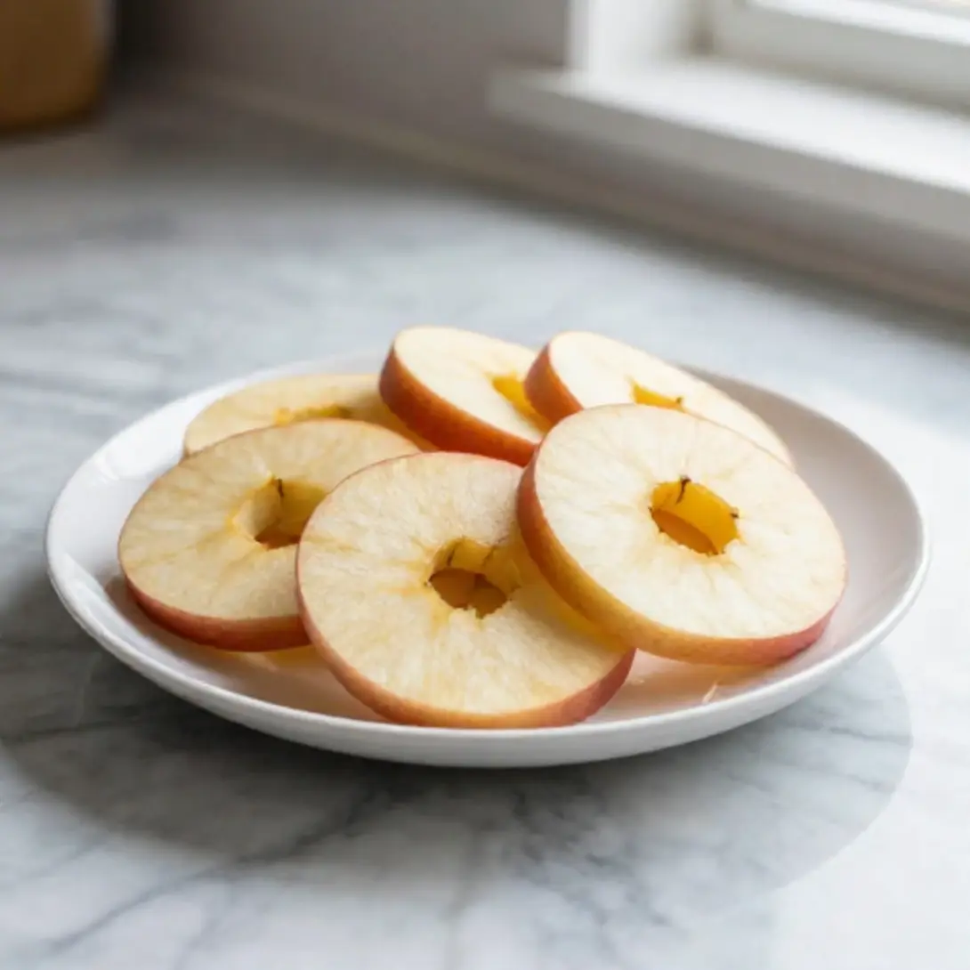 Heerlijke appelringen bereid in de airfryer.