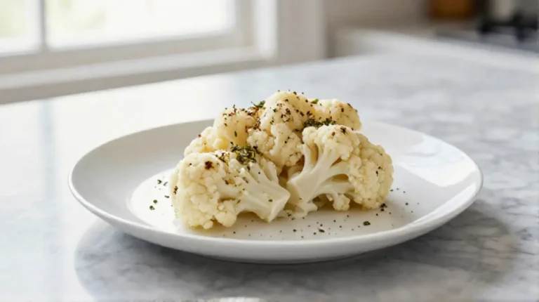Heerlijke bloemkool steak bereid in de airfryer.