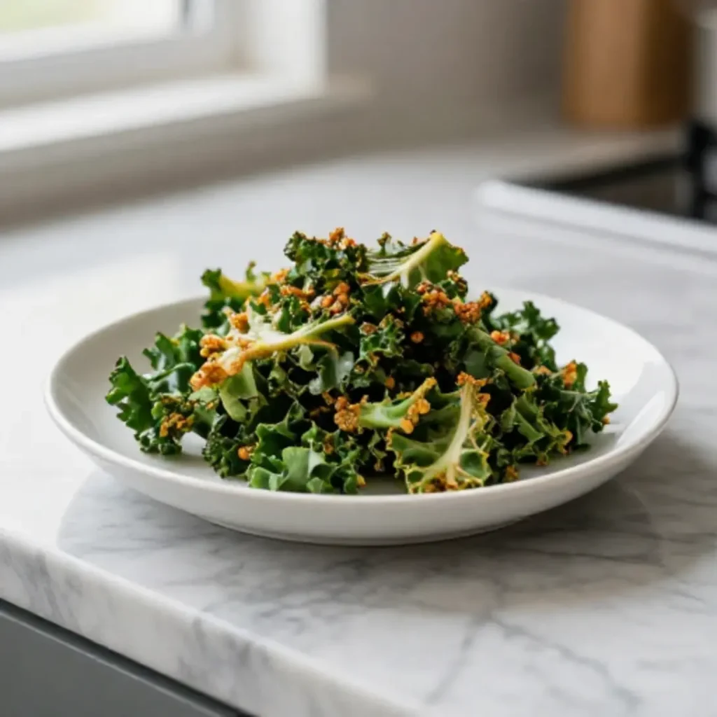 Boerenkool met airfryer krokantjes