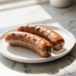 Een lekkere braadworst bereid in de airfryer.