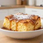 Heerlijke broodpudding in de Airfryer met een gouden korst en een romige vulling.