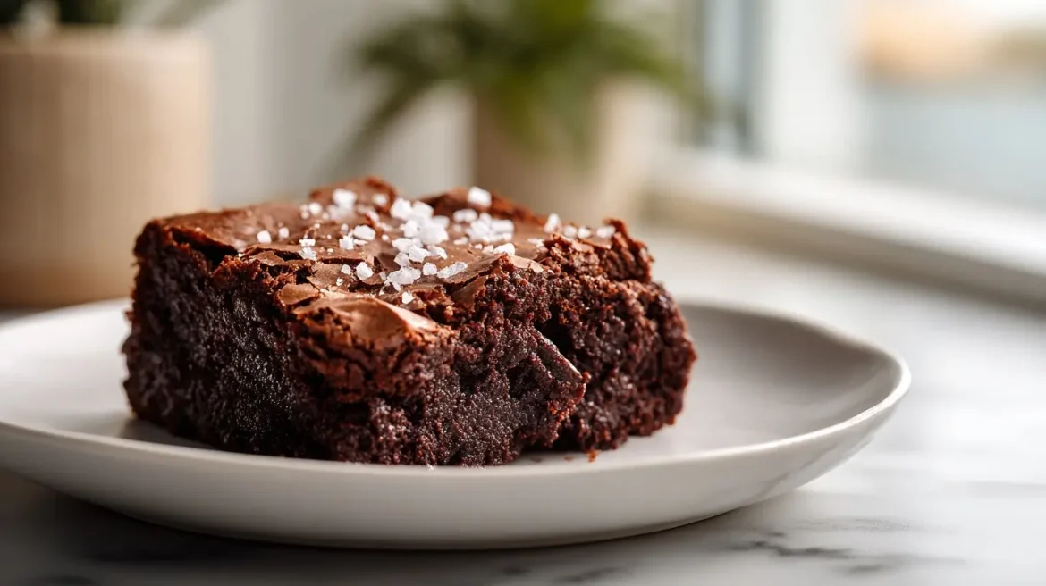 Een heerlijke brownie bereid in de airfryer.