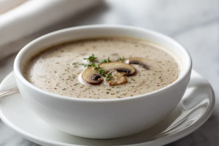 Een heerlijke champignonsoep gemaakt in de airfryer.