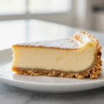 Deze cheesecake is bereid in de airfryer voor een perfect resultaat.