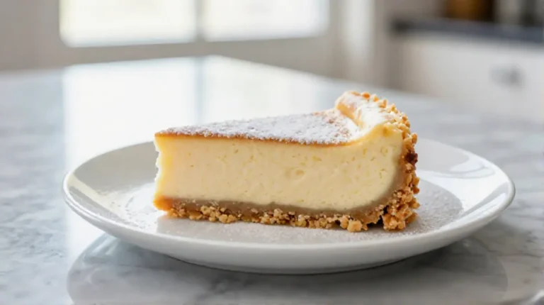 Deze cheesecake is bereid in de airfryer voor een perfect resultaat.
