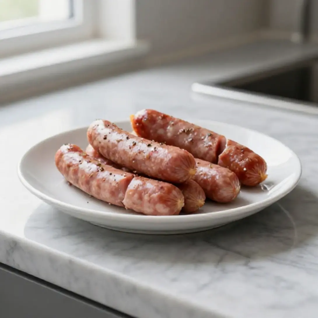 De perfecte chipolata worst luchtig gekookt in de airfryer.