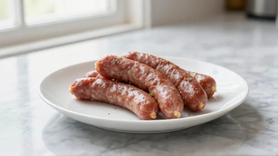 Een heerlijke chipolata worst bereid in de airfryer.