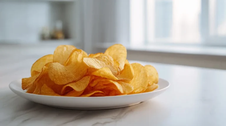 Een heerlijke schaal met zelfgemaakte chips uit de airfryer.