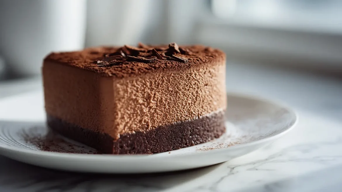 Chocolademousse taartje gemaakt in de Airfryer