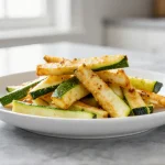 Heerlijke courgette friet in de Airfryer, knapperig en gezond.