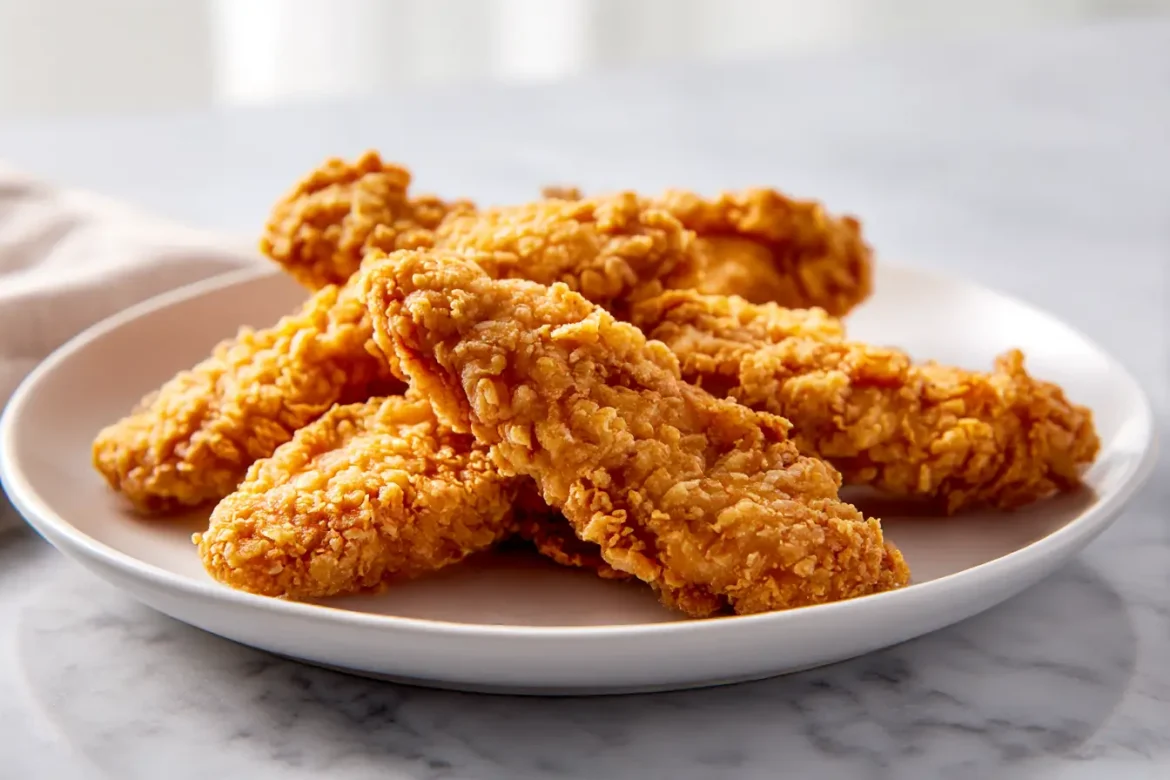 Crispy Chicken Tenders in de Airfryer Krokante kipnuggets bereid in de airfryer.