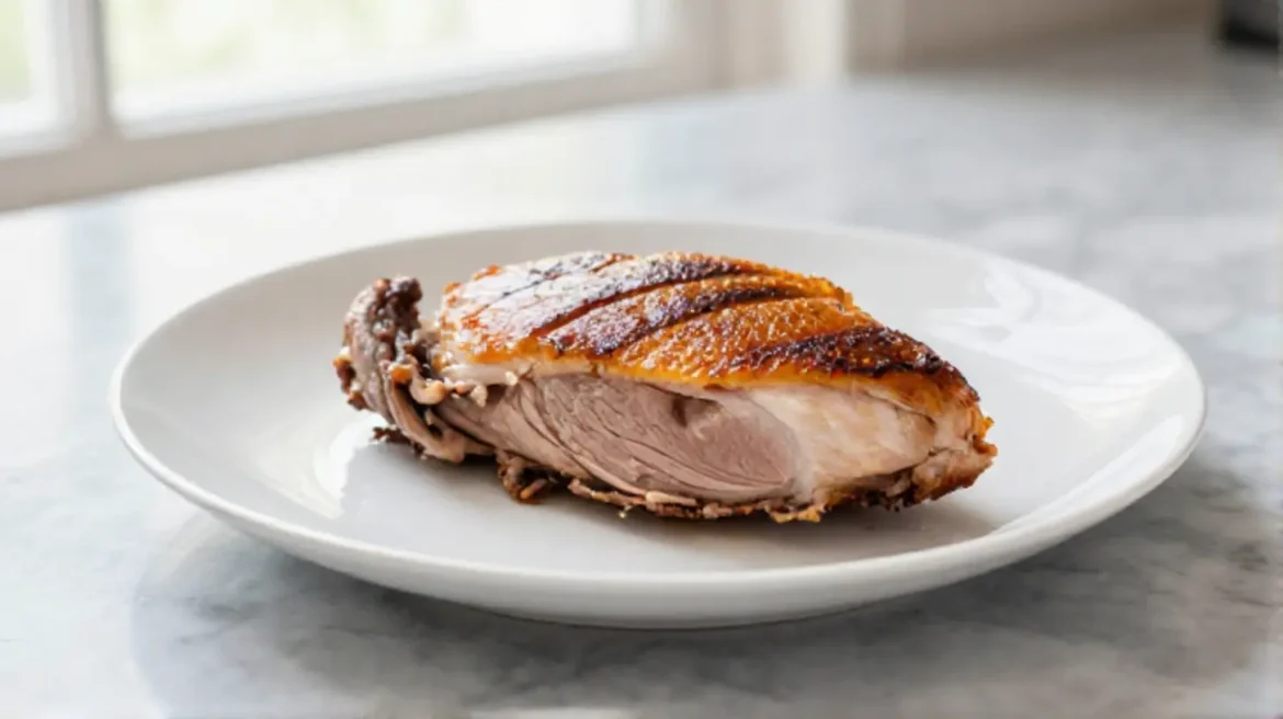 Eendeborst bereid in de Airfryer