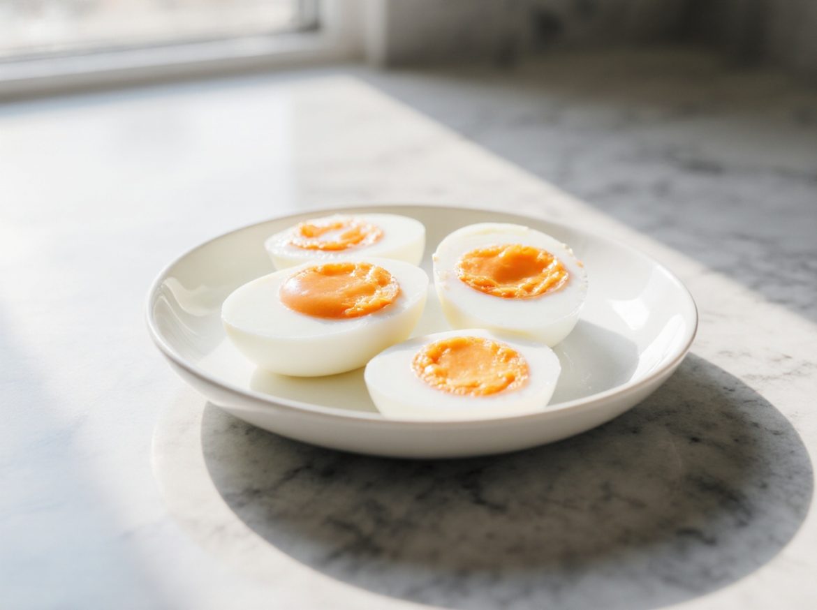 Eieren koken in de airfryer met de perfecte gaarheid.