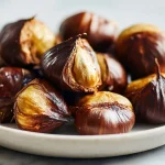 Geroosterde kastanjes bereid in de Airfryer.