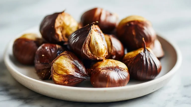 Geroosterde kastanjes bereid in de Airfryer.