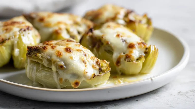 Een heerlijk gerecht van gevulde witlof bereid in de airfryer.