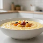 Heerlijke griesmeelpap bereid in de Airfryer voor een perfecte textuur.