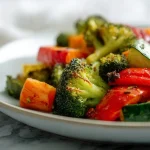 Een smakelijke mix van groente bereid in de airfryer.