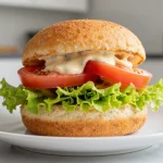 Heerlijke groenteburger bereid in de Airfryer voor een gezonde maaltijd.