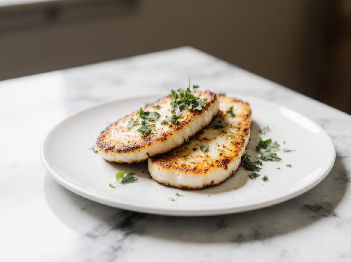 Krokante halloumi uit de airfryer, perfect voor een snelle maaltijd.