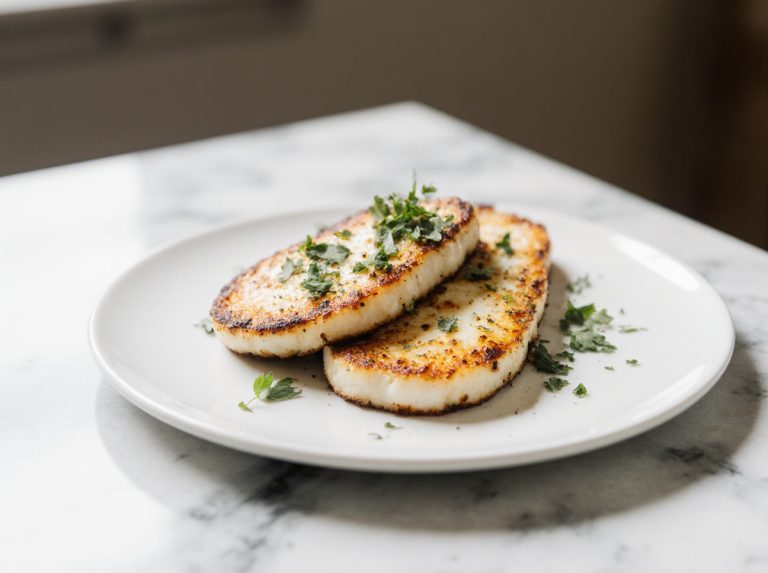 Krokante halloumi uit de airfryer, perfect voor een snelle maaltijd.