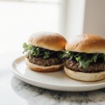 Heerlijke hamburger bereid in de airfryer