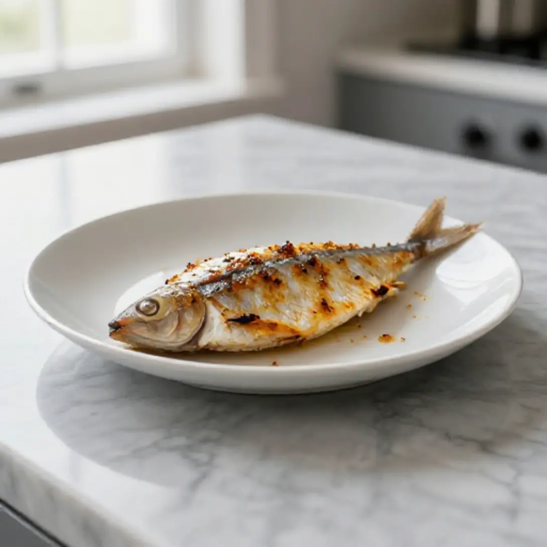 Haring bereid in de airfryer.
