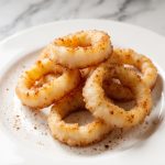 Heerlijke inktvisringen bereid in de airfryer.