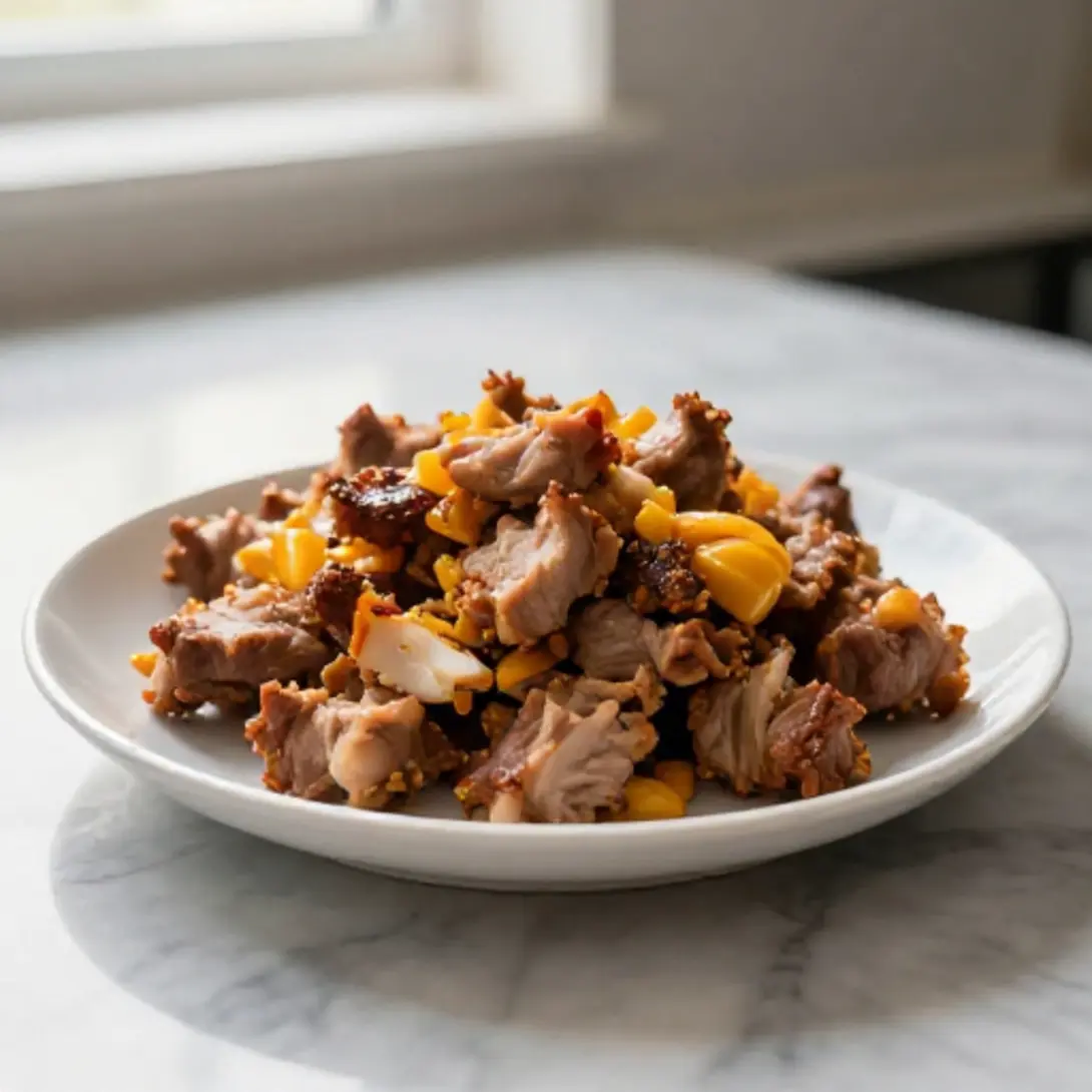Jackfruit pulled pork in de Airfryer