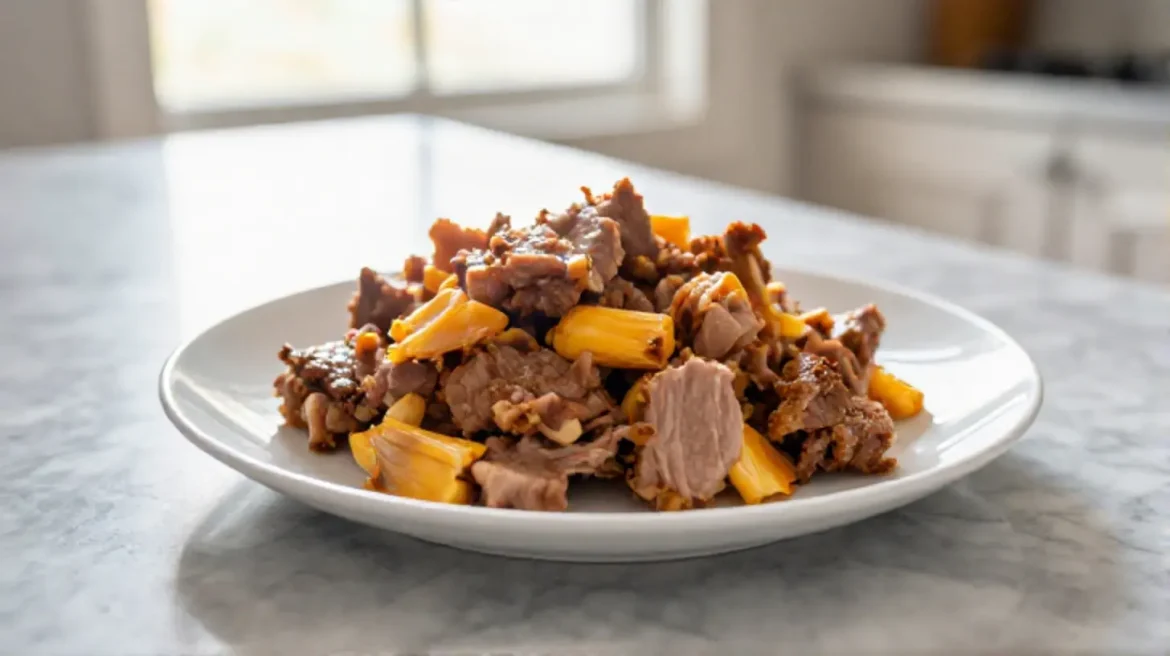 Jackfruit pulled pork in de Airfryer