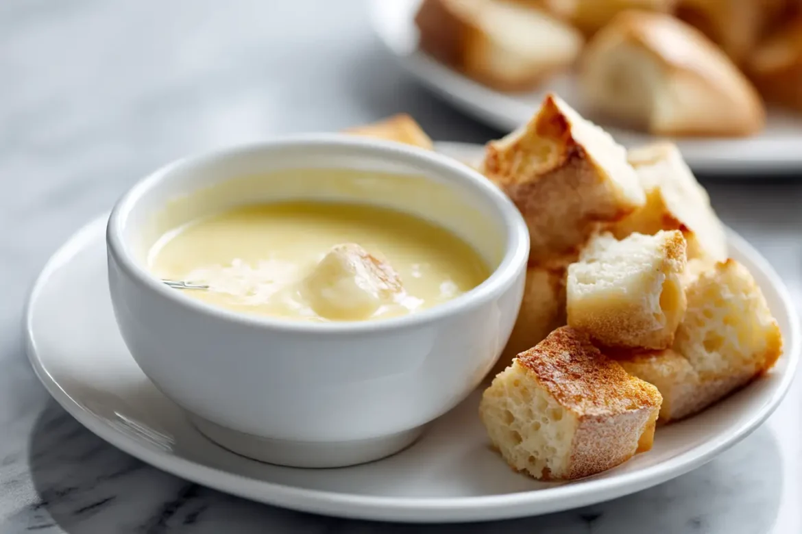 Heerlijke kaasfondue uit de Airfryer, perfect voor een gezellige avond.