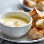 Heerlijke kaasfondue uit de Airfryer, perfect voor een gezellige avond.