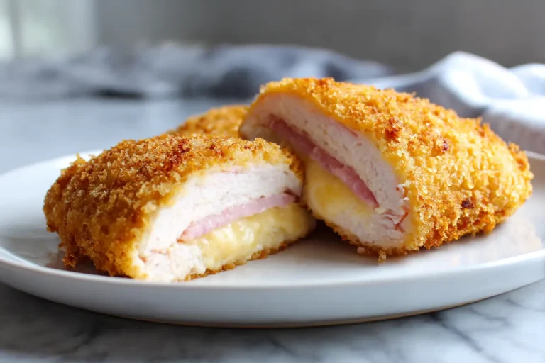 Kip cordon bleu bereid in de airfryer