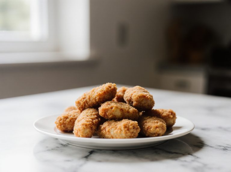 Heerlijke kipnuggets bereid in de airfryer.