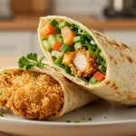 Heerlijke kipwraps bereid in de Airfryer met knapperige groenten en een romige saus.