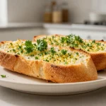 Heerlijk knoflookbrood bereid in de Airfryer met een krokante korst en smeuïge binnenkant.