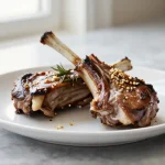 Lamsrack in de Airfryer bereidt een smakelijke maaltijd.