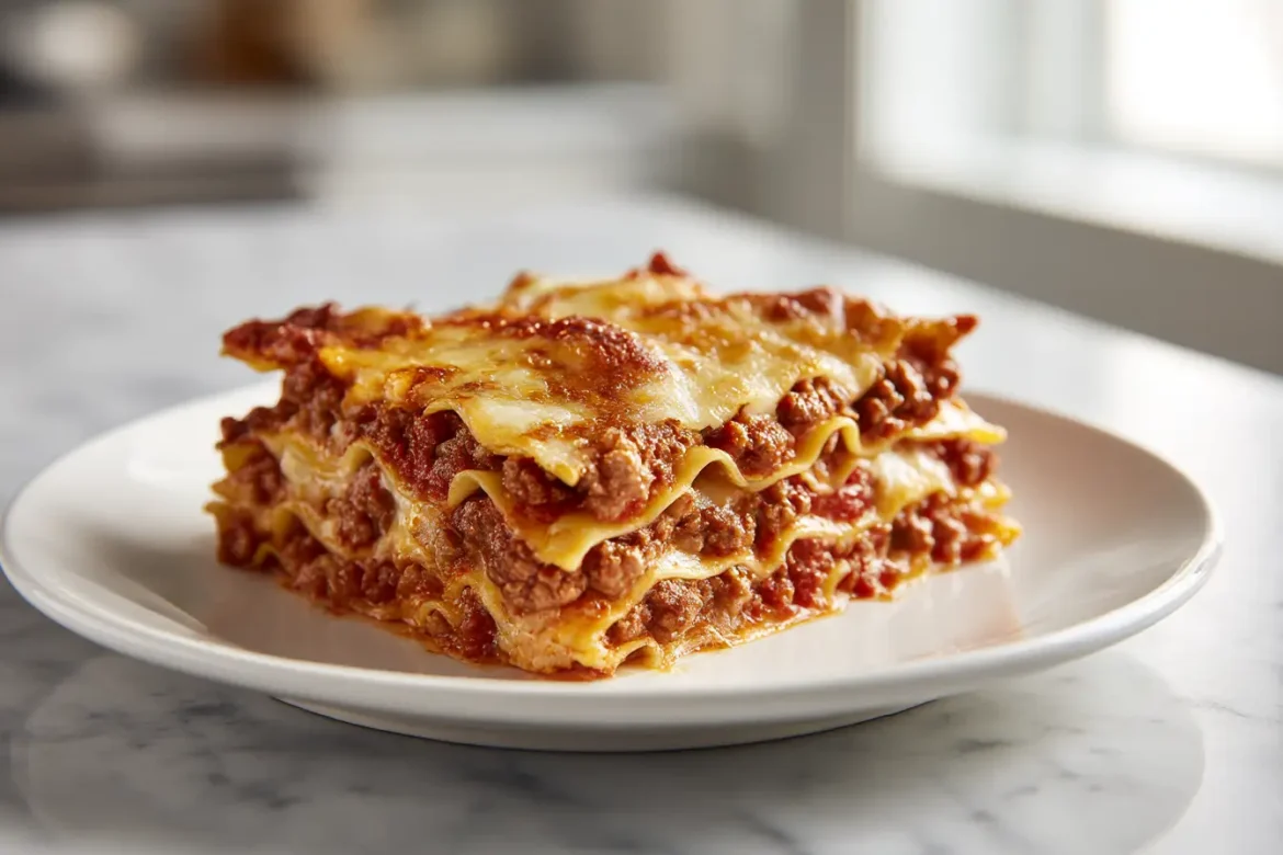 Heerlijke lasagne bereid in de airfryer.