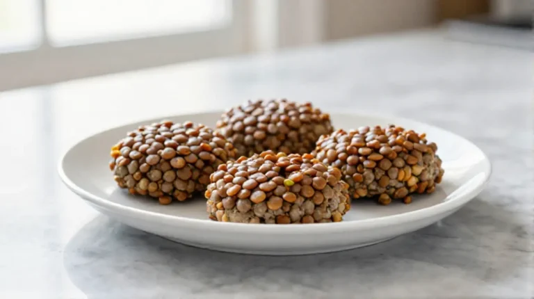 Heerlijke linzenburgers in de airfryer, perfect voor een gezonde maaltijd.