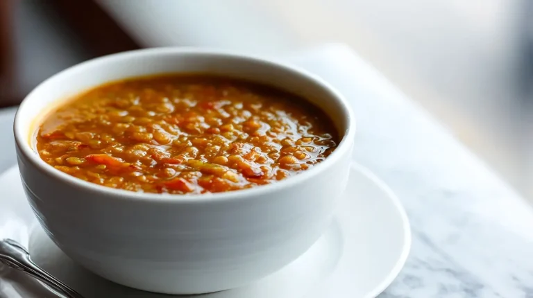 Heerlijke linzensoep bereid in de airfryer.