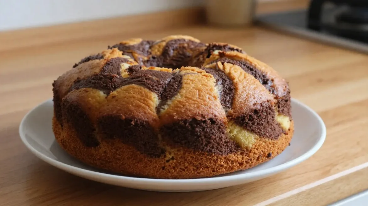 Marmercake in de Airfryer Heerlijke marmercake bereid in de Airfryer met een perfecte textuur.