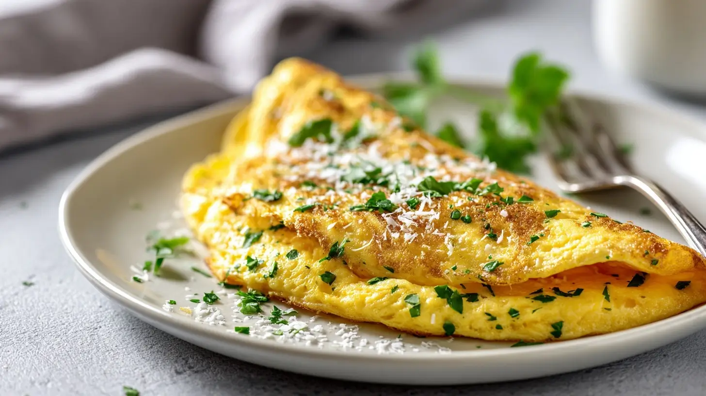 Heerlijke omelette gemaakt in de airfryer.