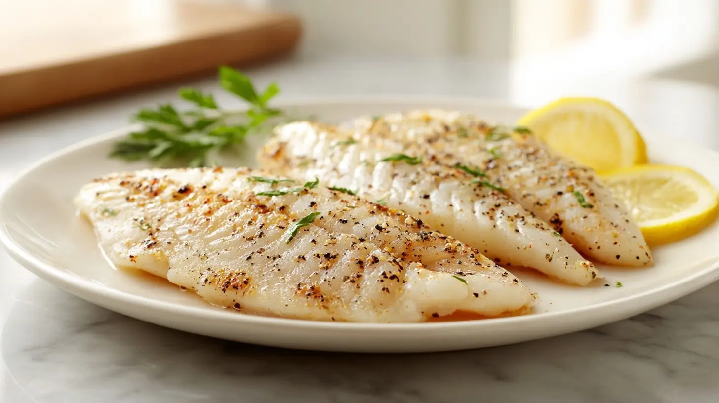 Heerlijke pangasiusfilet bereid in de Airfryer.