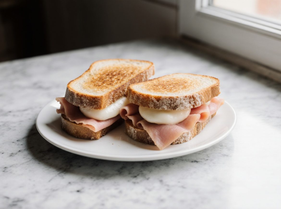 Panini met parmaham en mozzarella uit de airfryer