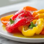 Heerlijk geroosterde paprika's uit de airfryer.