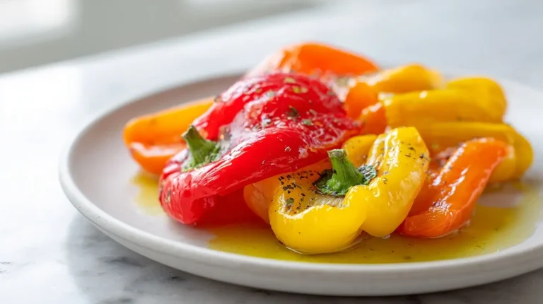 Heerlijk geroosterde paprika's uit de airfryer.