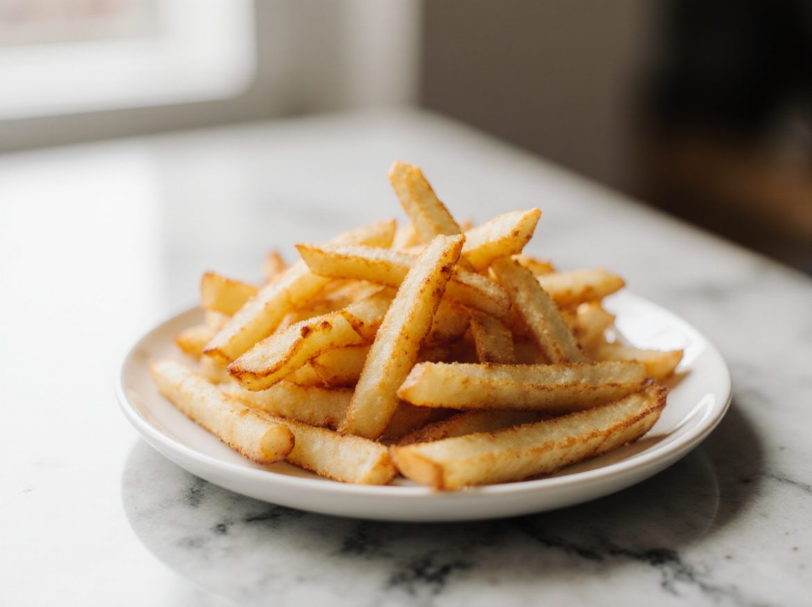 Heerlijke pastinaak friet uit de airfryer.