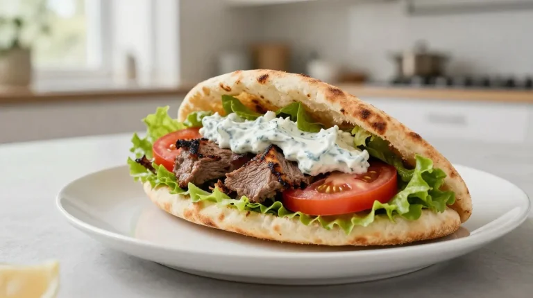 Heerlijke pita gyros bereid in de Airfryer voor een smaakvolle maaltijd.